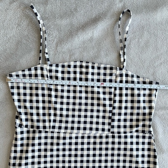 Asos designs Strappy Black White Gingham mini dress. Size 14 - Picture 3 of 7